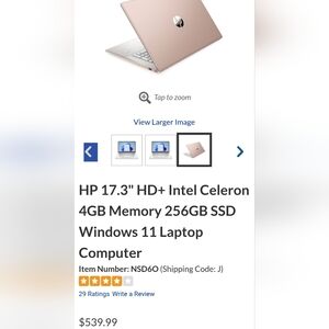 HP 17.3" HD+ Laptop - Rose Gold